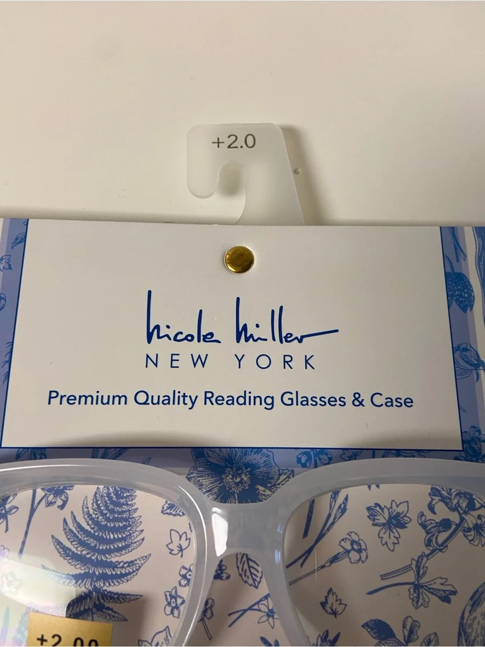 Nicole Miller 2 Pack Reading Glasses with Case Strength 2.00